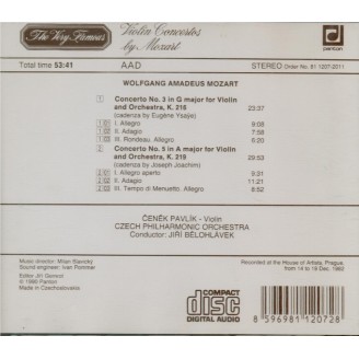 MOZART - Belohlavek - Concerto pour violon et orchestre n°3 en sol majeu